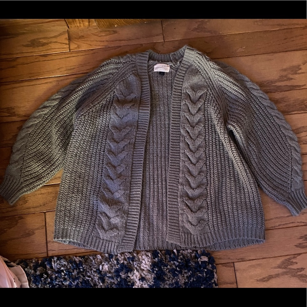 Gray cardigan